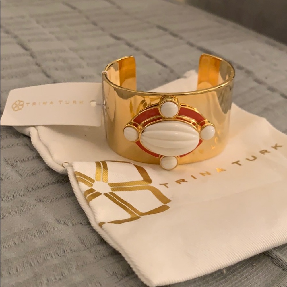 Trina Turk gold cuff w/embellishments NWT